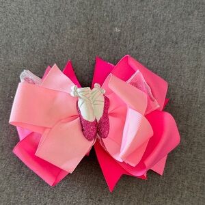 Pink Ballet Bow Hair Clip